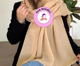 خرید شال مشکی ساده پلیسه تک رنگ