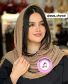 شال دور ریش موکا زنانه نخی