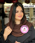شال نخی پلیسه لب ریش زنانه