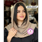 خرید اینترنتی شال دورریش قهوه ای شیک زنانه