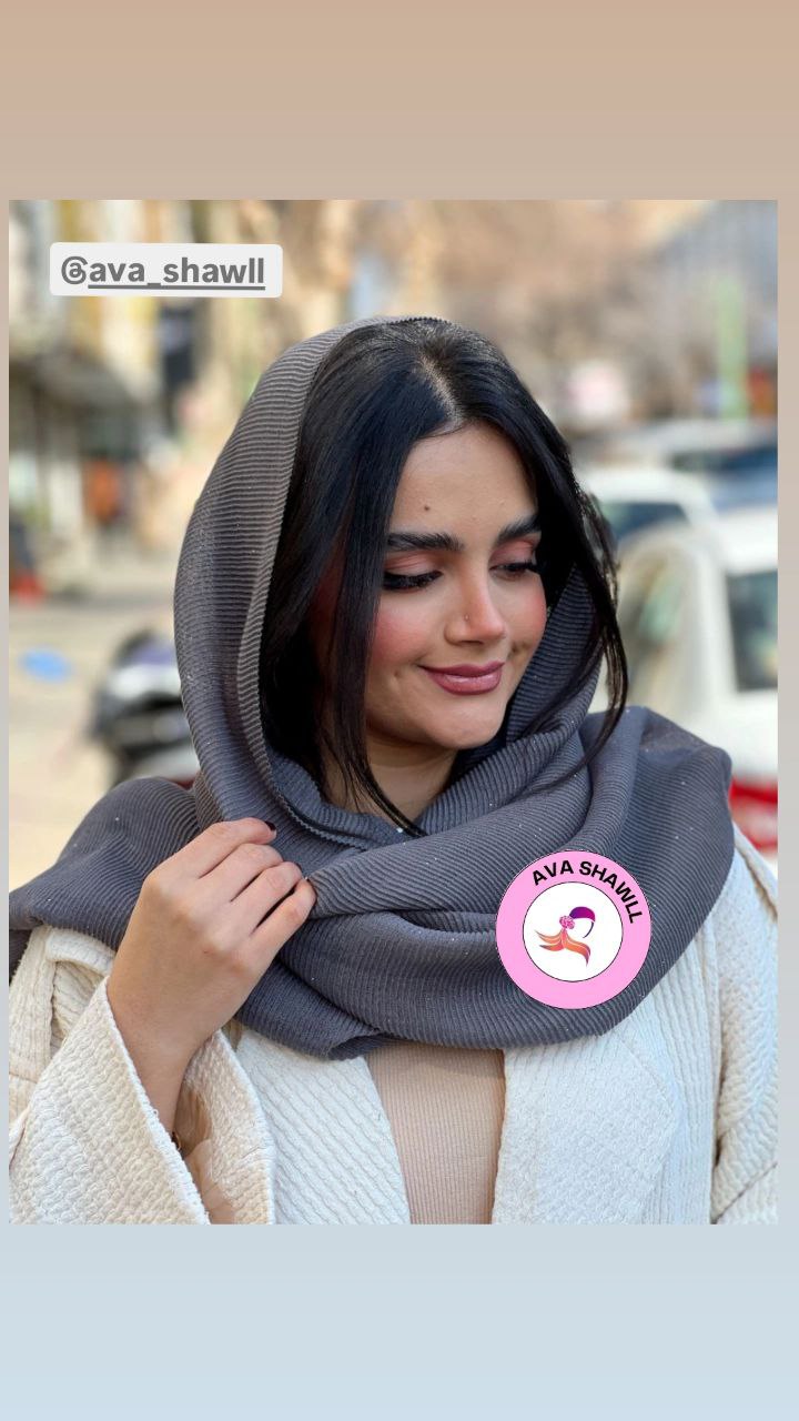 شال اکلیلی ساده مشکی