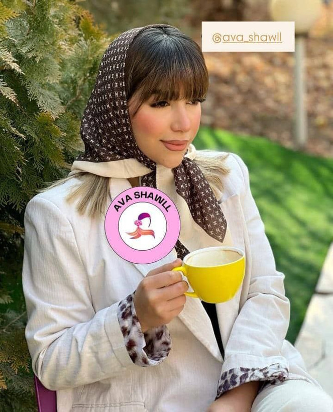 خرید مینی اسکارف دخترانه نخی قواره کوچک موکا