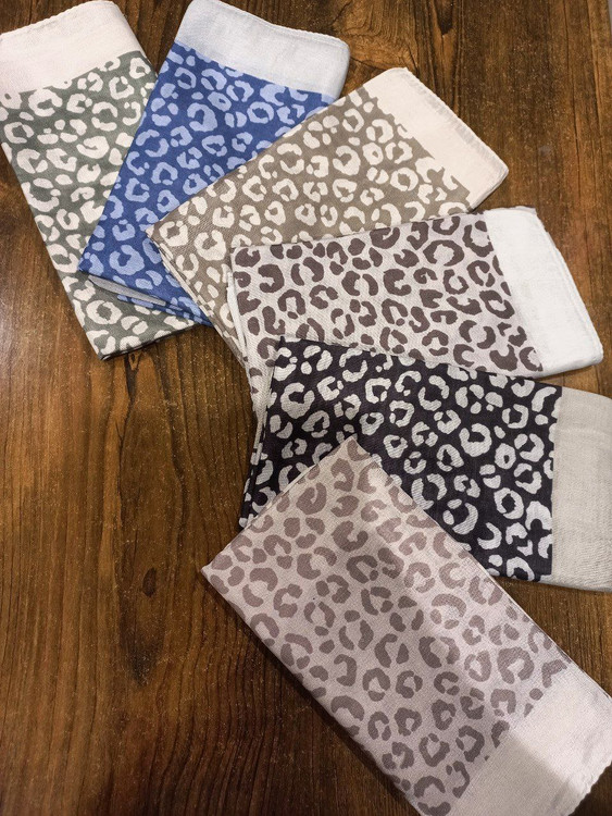 خرید روسری نخی قواره صد سرمه ای