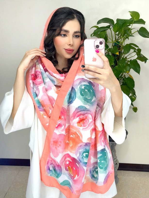 خرید شال نخی طرح دار خاص و شیک