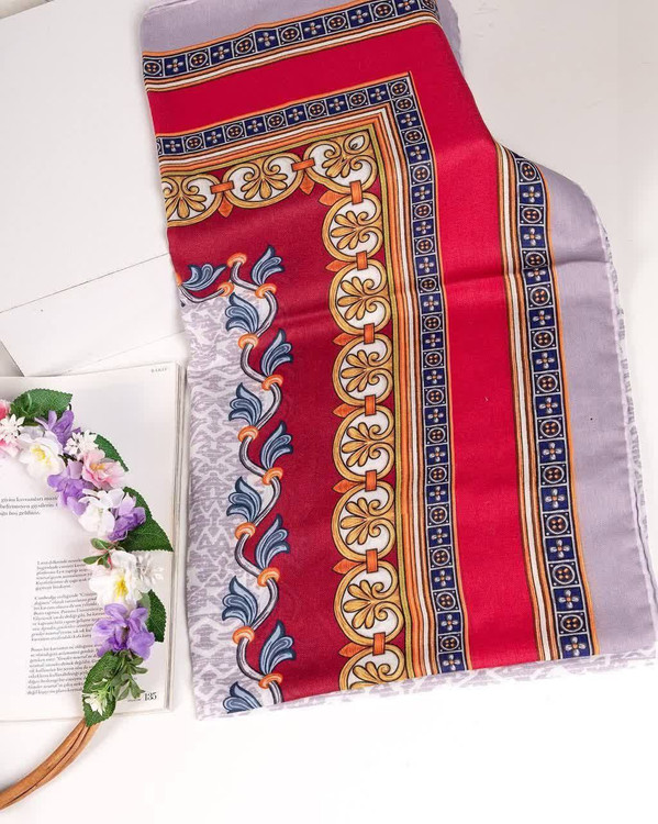 روسری نخی قواره 140 از طرح های متنوع