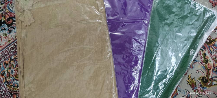 خرید شال نخی پلیسه ساده