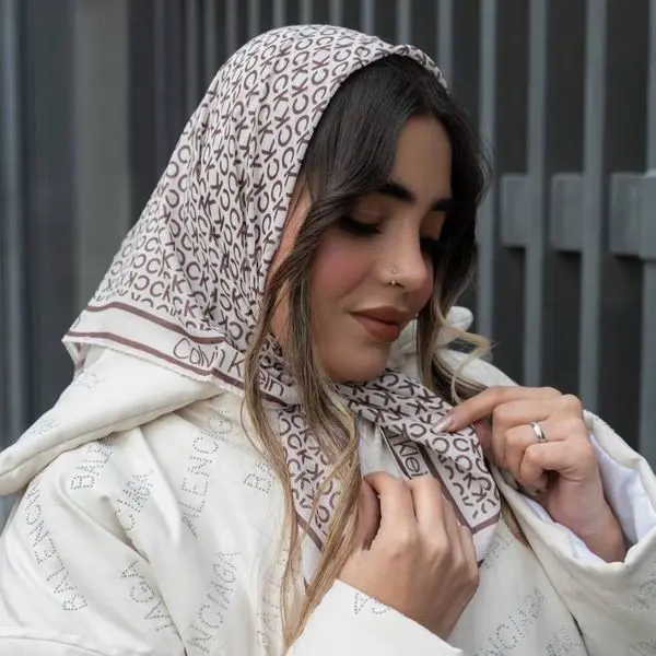 خرید مینی اسکارف نخی طرح ck