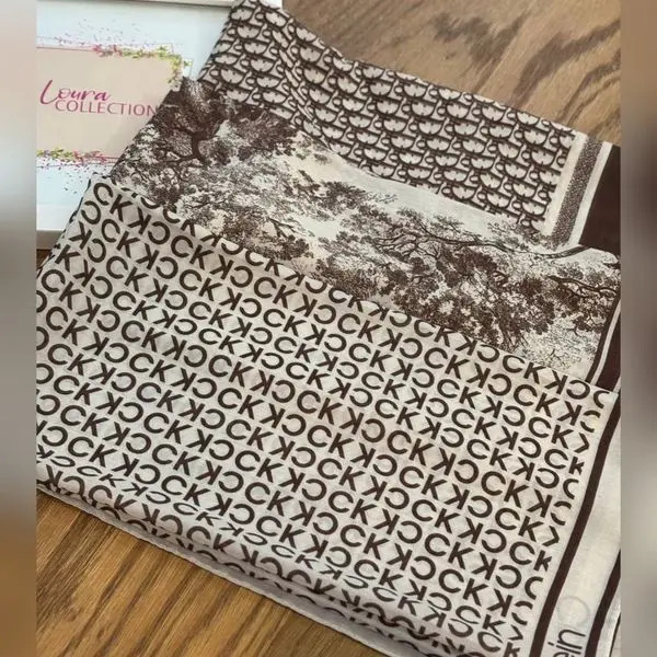 خرید مینی اسکارف نخی موکا