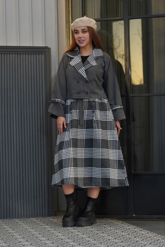 خرید کت و دامن پاییزه پیچازی دخترانه شیک