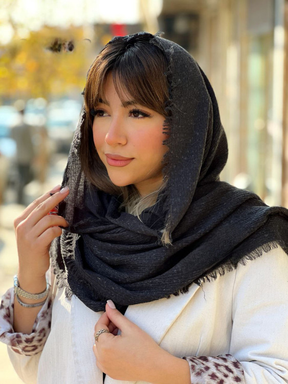 خرید شال دورریش زرشکی