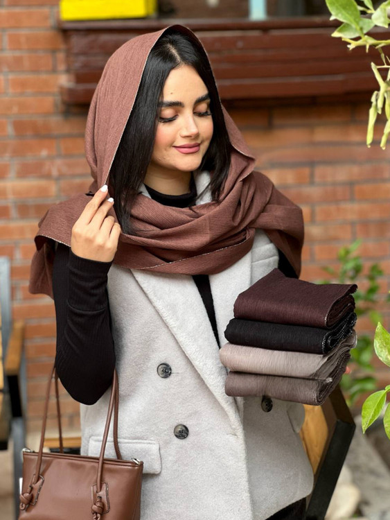 خرید شال برشکا پلیسه با بهترین قیمت خرید شال نخی برشکا