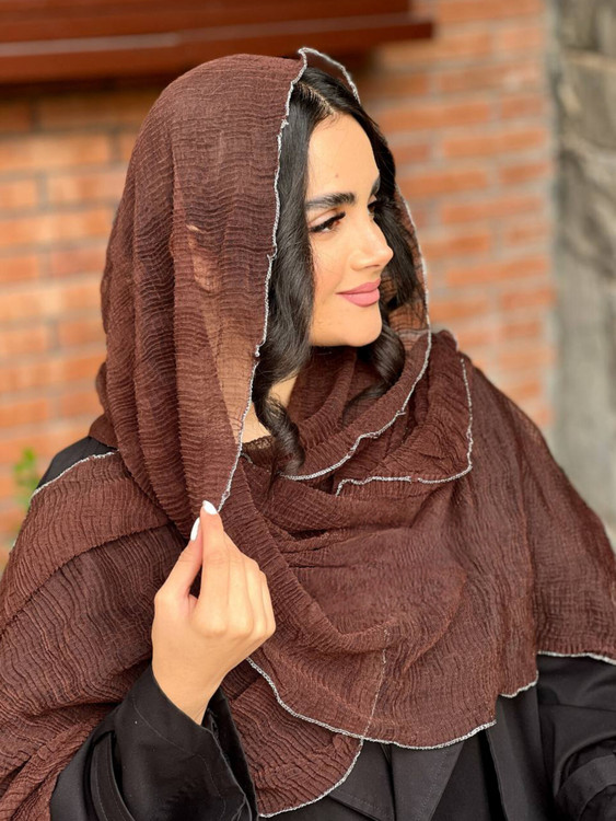 خرید شال عروسکی دور دوخت موجی میگی شیک دخترانه