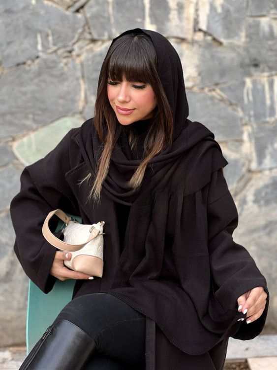 خرید شال بافت مشکی ارزان