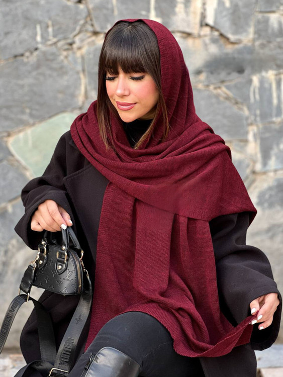 خرید و قیمت شال بافت ساده تک رنگ