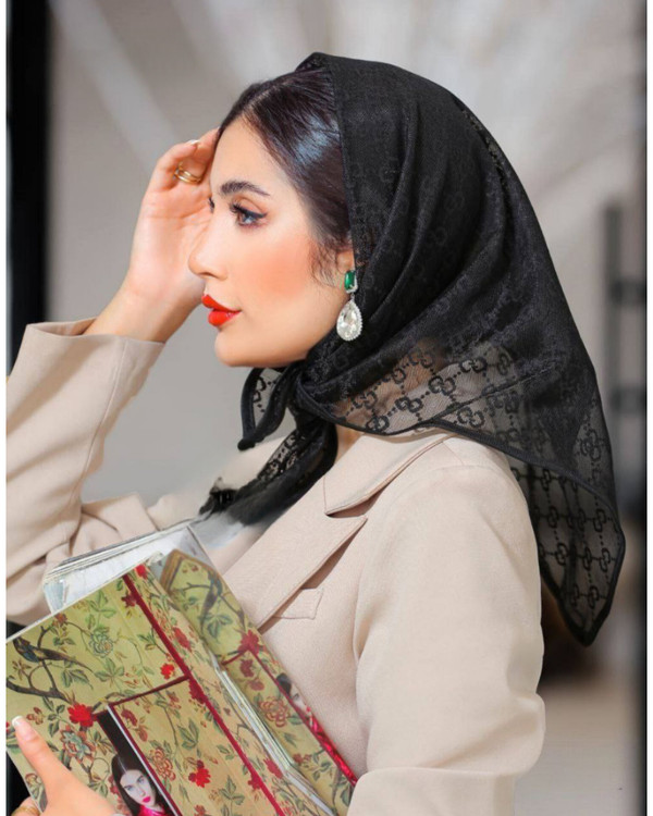 خرید مینی اسکارف توری مشکی شیک مینی اسکارف توری مزونی خرید و قیمت مینی اسکارف مینی اسکارف مجلسی شیک