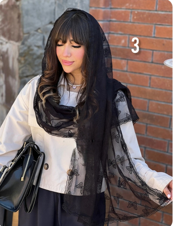 خرید قسطی شال تور دور دانتل