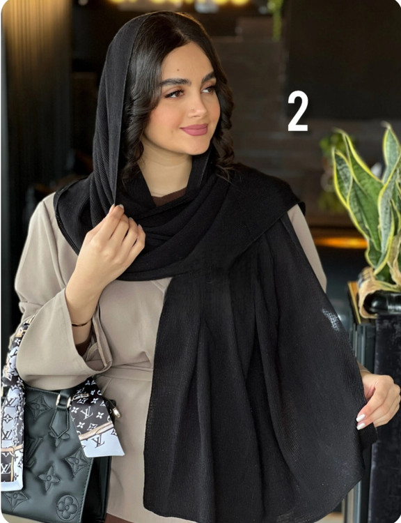 شال برشکا ساده تک رنگ