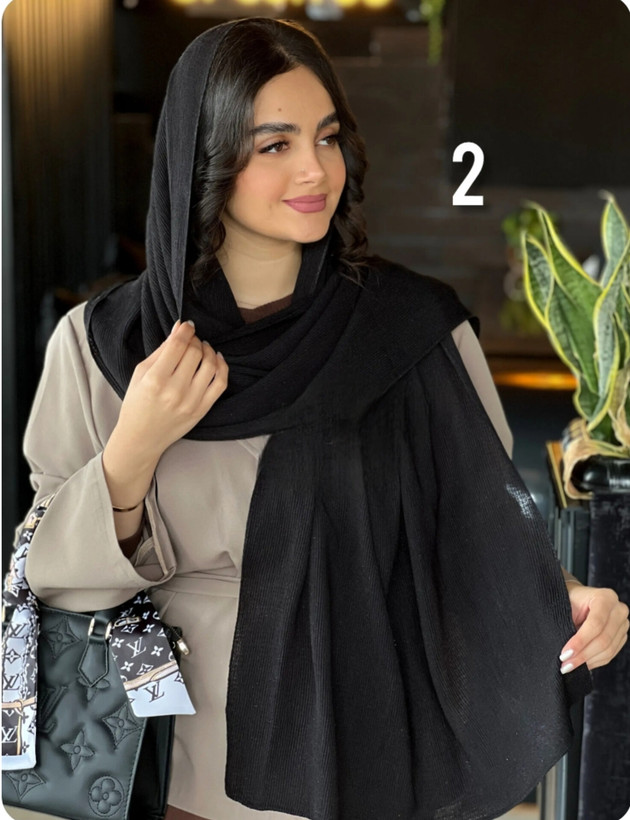 شال برشکا ساده تک رنگ
