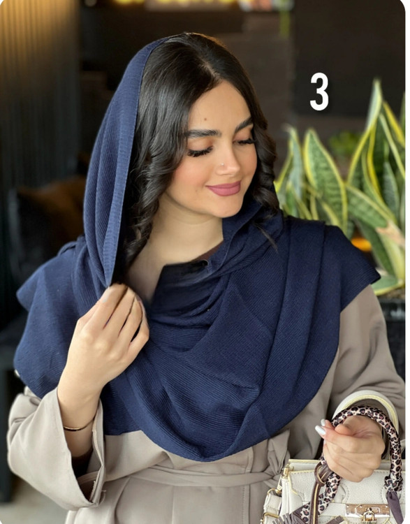 قیمت شال برشکا دور دوخت ساده تک رنگ