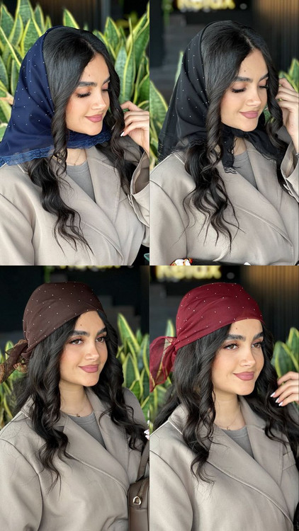 خرید و قیمت مینی اسکارف توری مجلسی