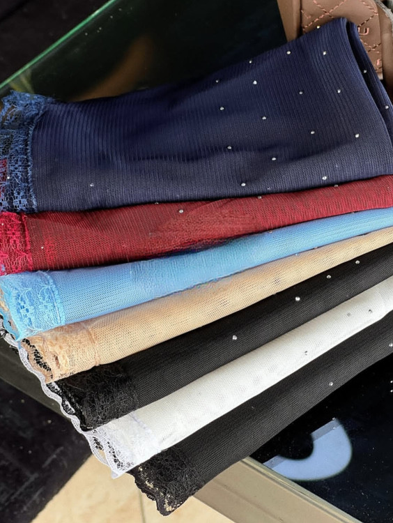 خرید اینترنتی مینی توری نگین دار حاشیه دانتل