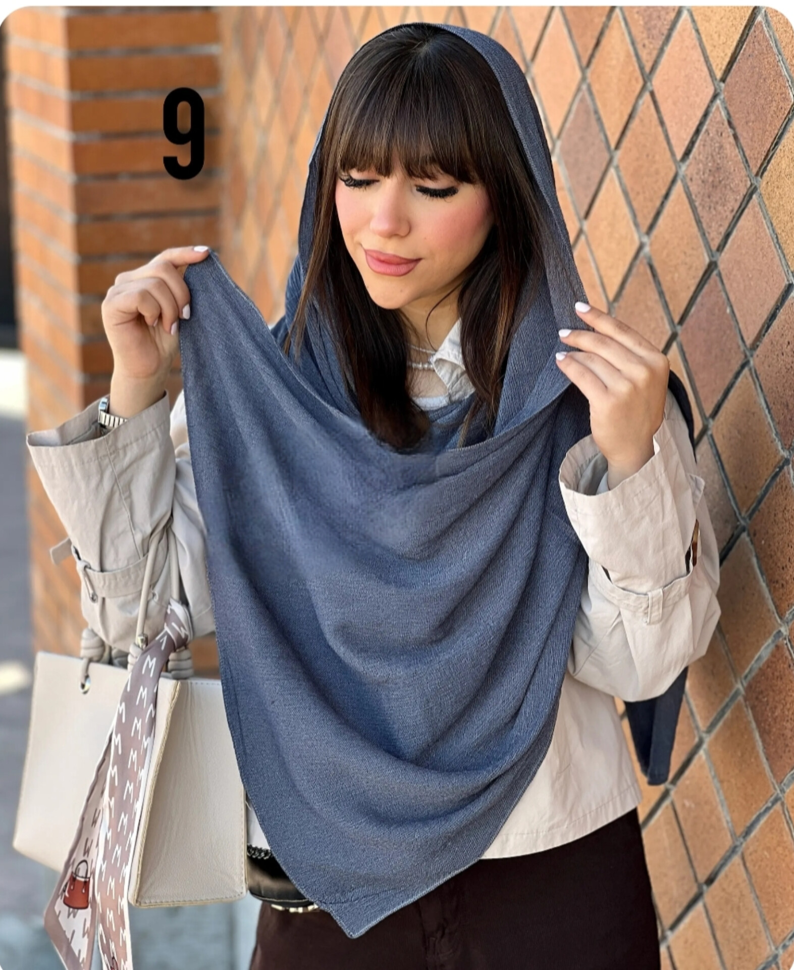 خرید و قیمت شال کنفی ساده پلیسه