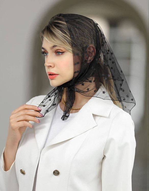 خرید و قیمت مینی اسکارف توری دخترانه