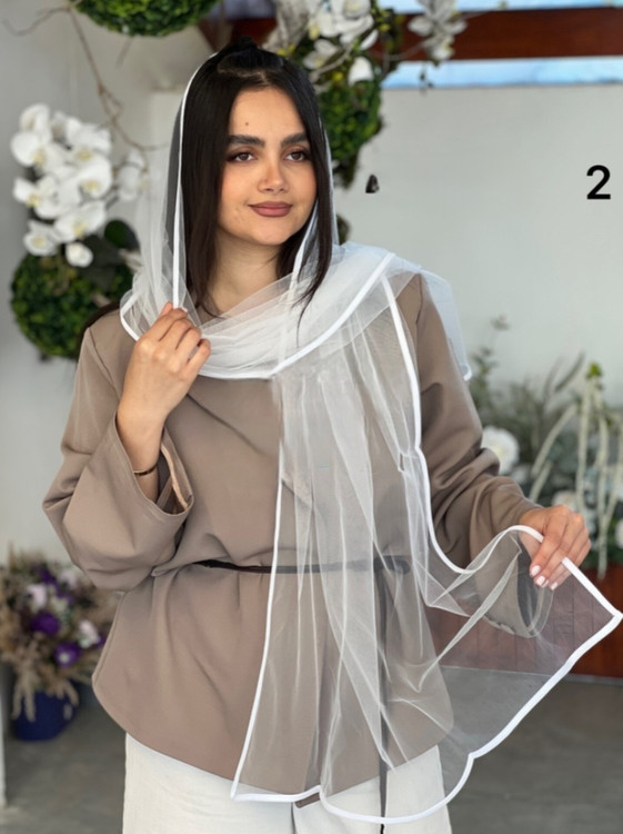 خرید شال تور سفید شیک زنانه