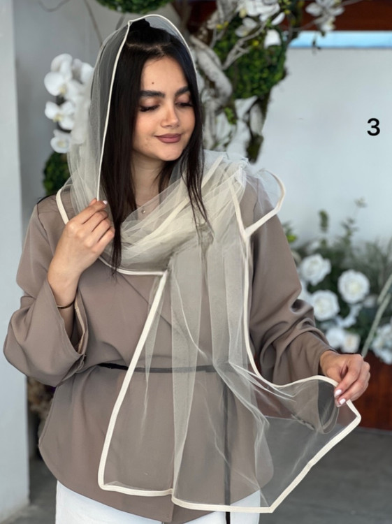خرید و قیمت شال تور کرم دخترانه