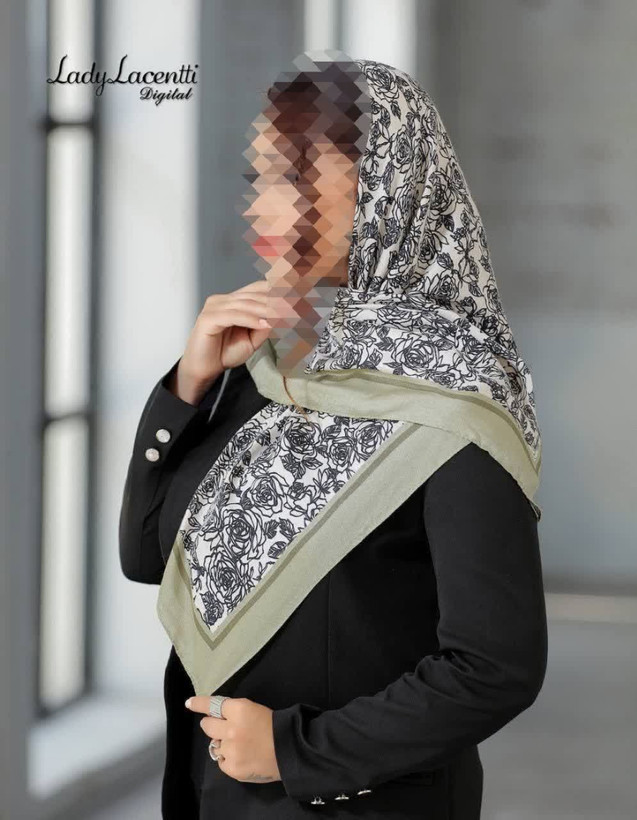 خرید و قیمت روسری نخی قواره صد شیک زنانه طرح دار سیا اسکارف