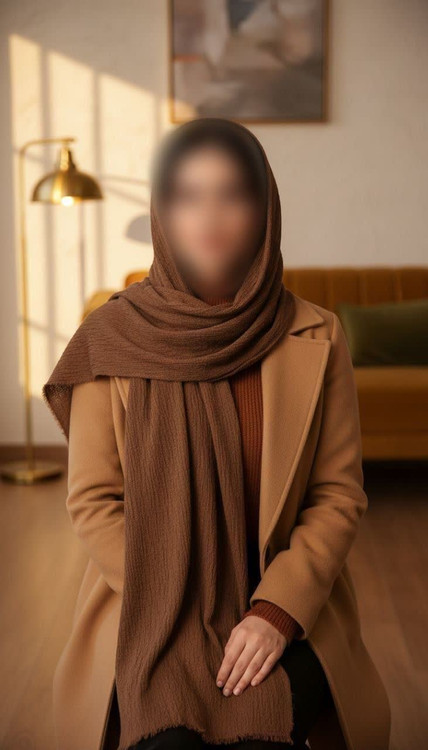 خرید شال پفکی موکا