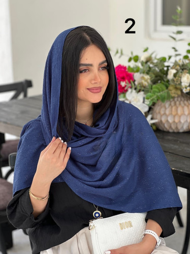 خرید آنلاین شال شاین سرمه ای تک رنگ