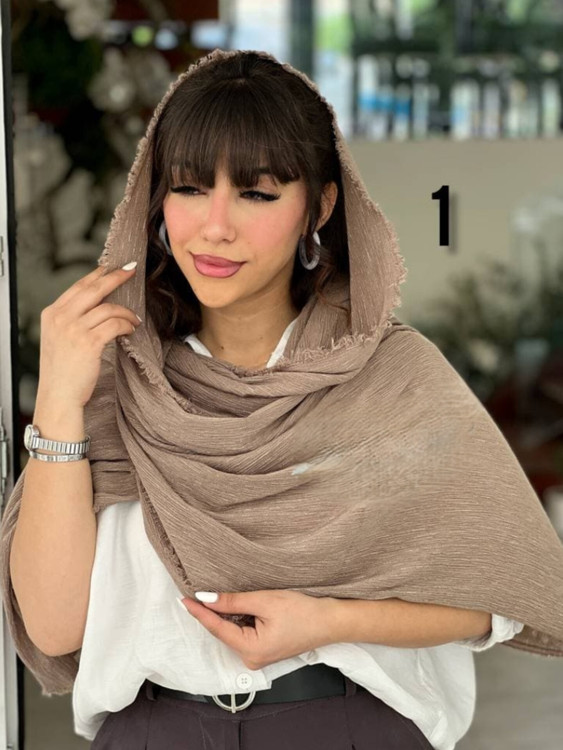 خرید اینترنتی شال پلیسه دورریش