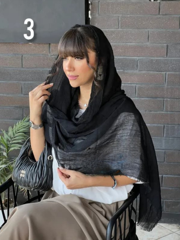 خرید شال کنفی دورریش سرمه ای