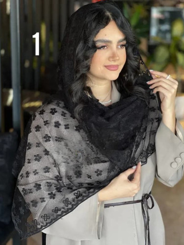 خرید آنلاین شال دانتل حاشیه گیپور