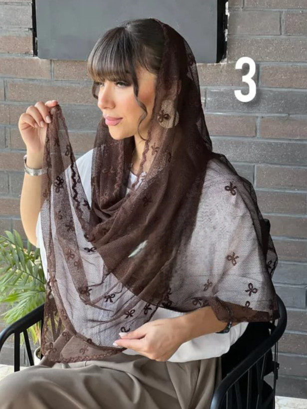خرید شال پاپیون طرحدار گیپور