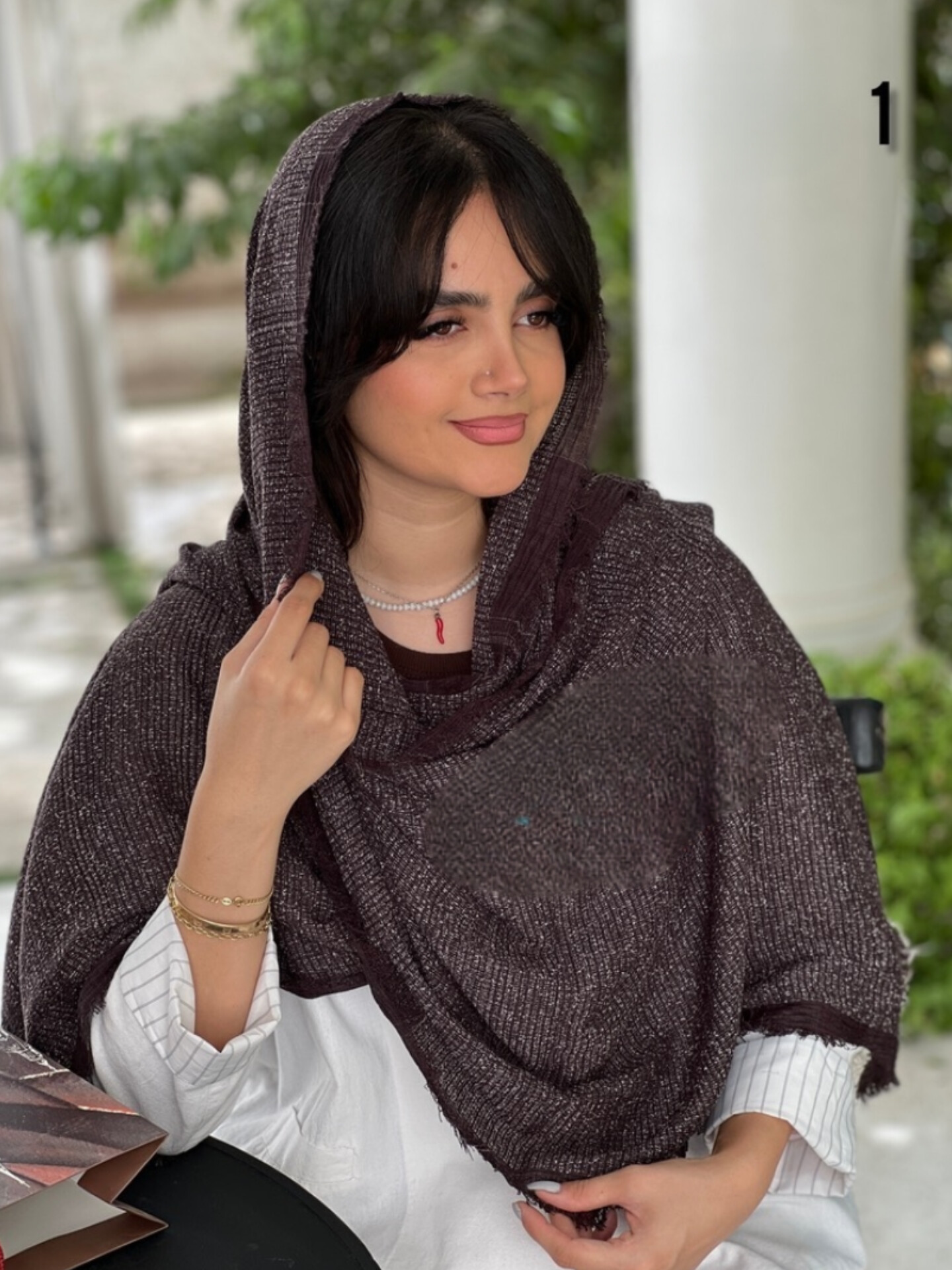 خرید شال پاییزه برفکی