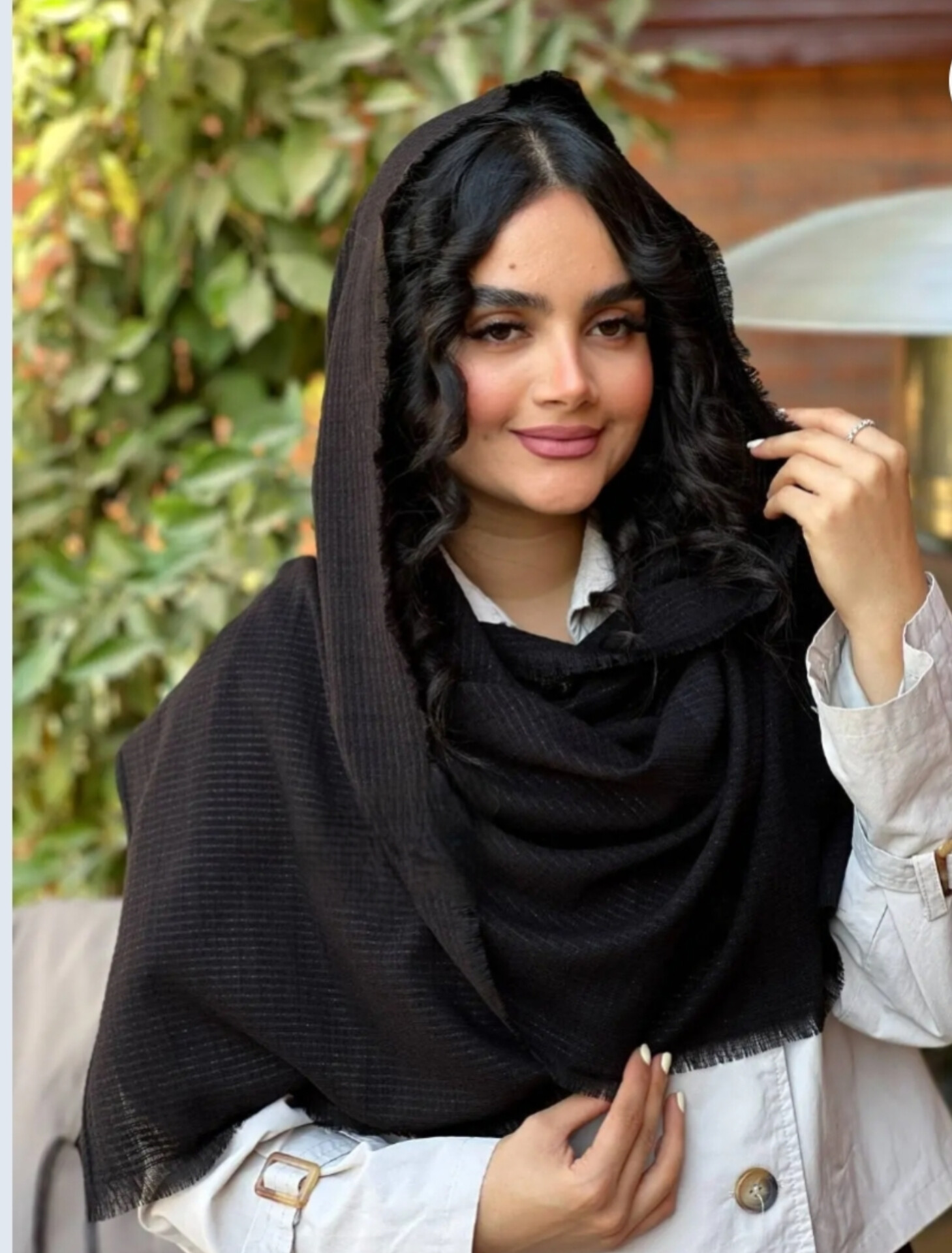 خرید و قیمت شال پاییزه کبریتی دوریش مشکی