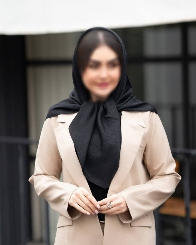 خرید روسری ساده مشکی