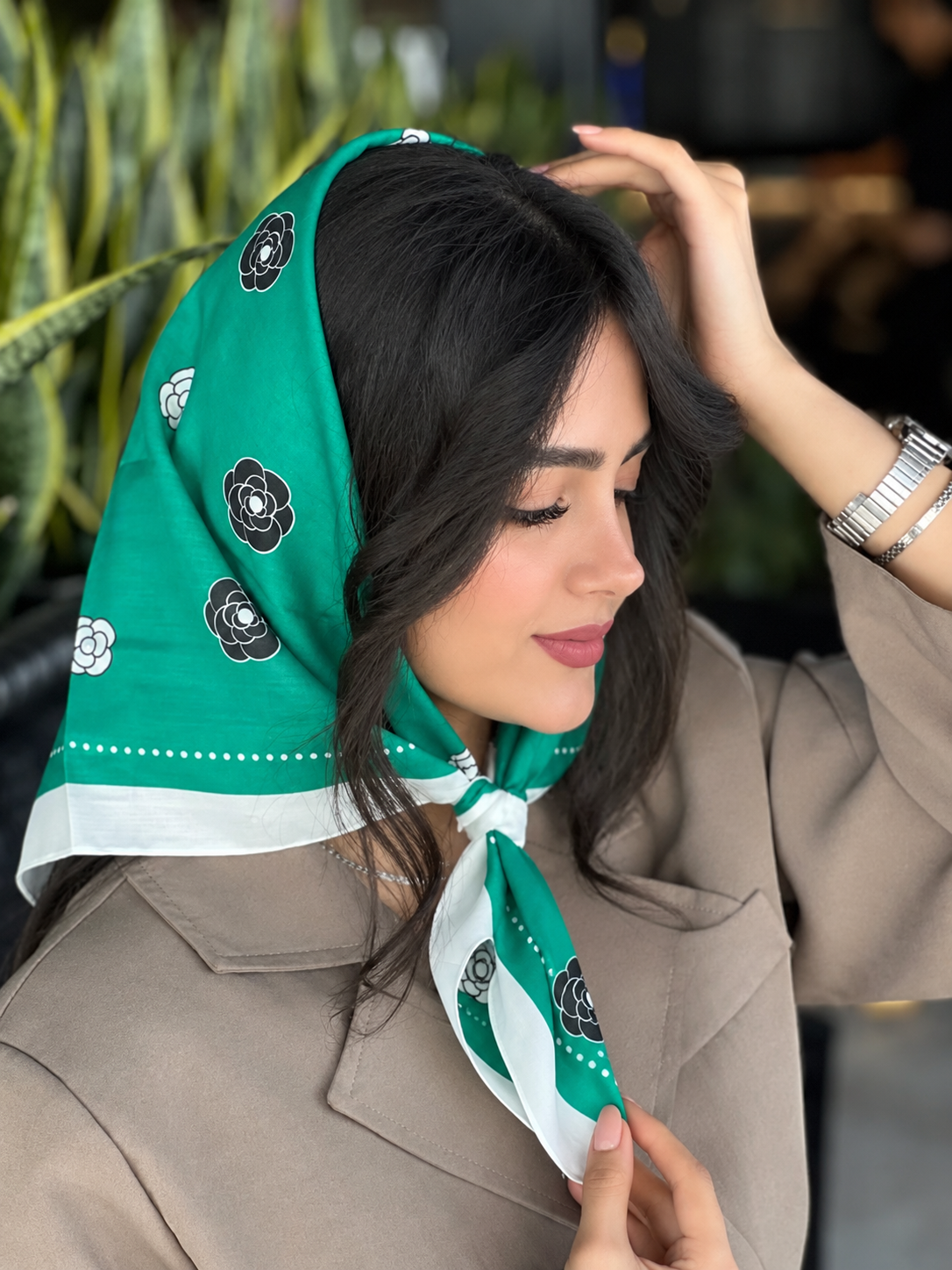 خرید مینی اسکارف نخی دخترانه