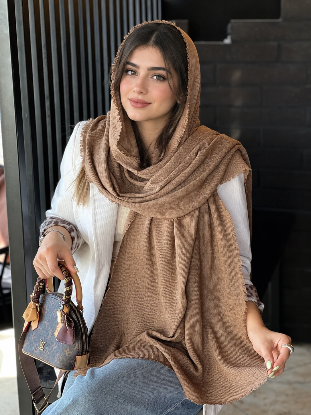 خرید و قیمت شال کنفی دورریش