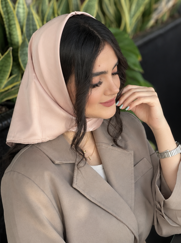 مینی اسکارف ساتن تک رنگ زنانه و دخترانه