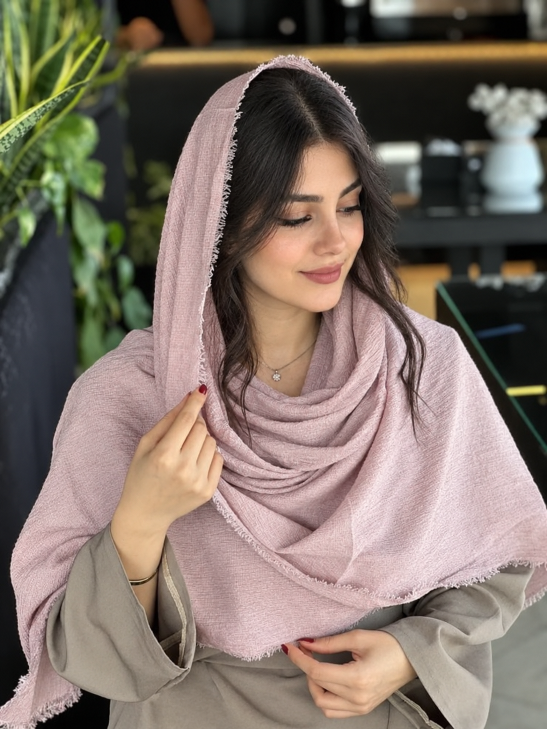 شال پفکی دخترانه شیک
