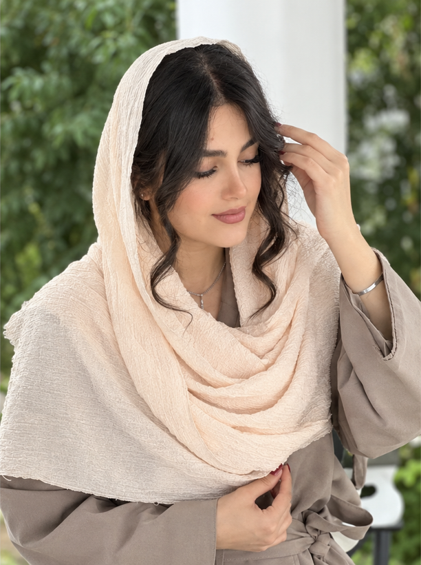 خرید شال پفکی دخترانه تک رنگ